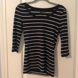Cynthia Rowley black and white stripped top